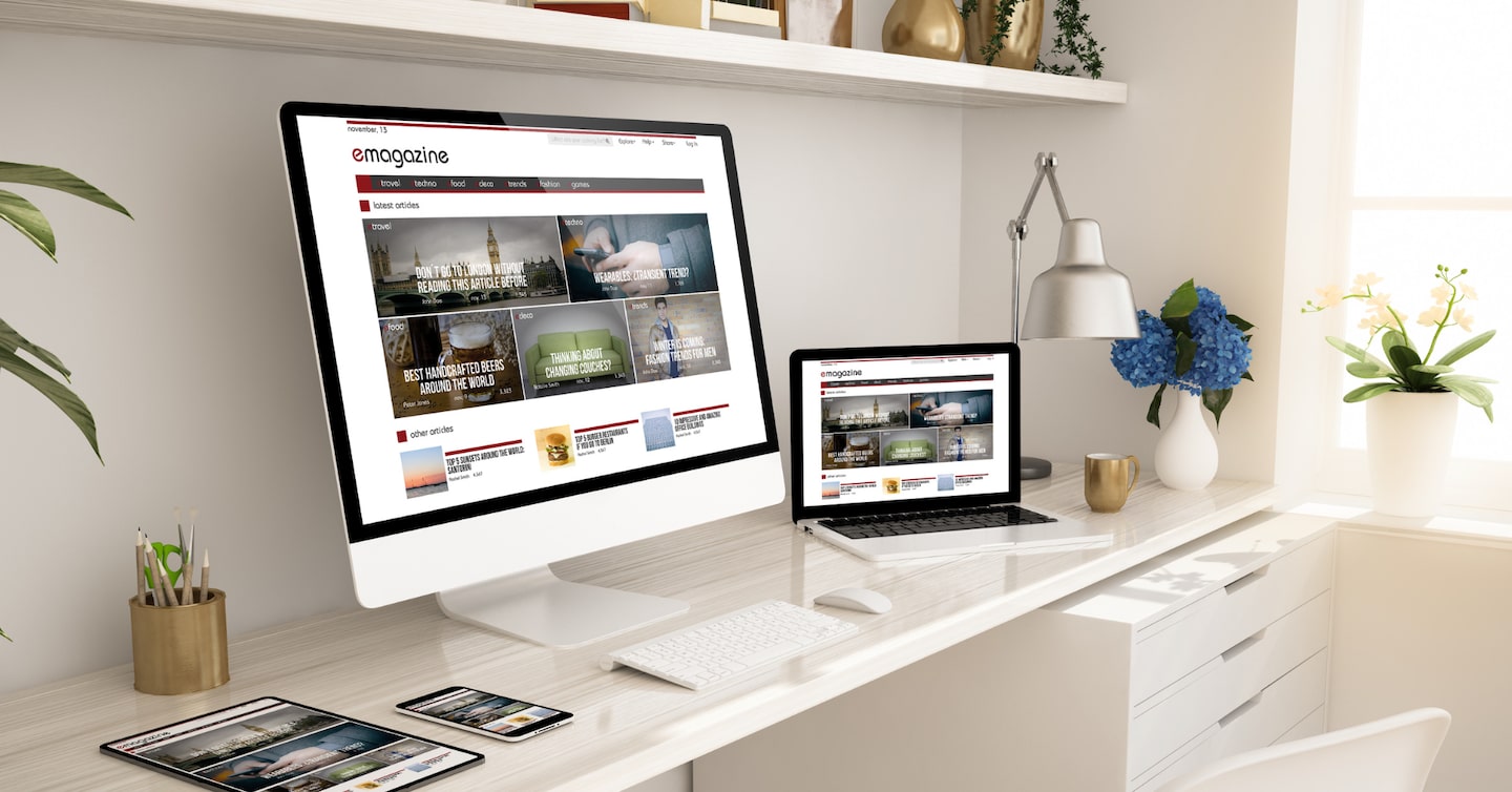 News website across multiple devices